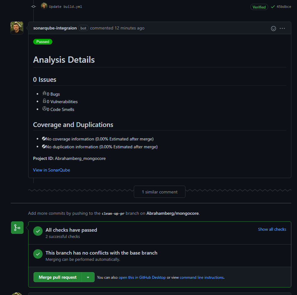 SonarQube Pull Request Scanner + Community