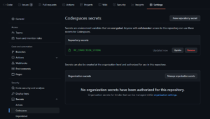 Environment Variables as GitHub Codespaces Secret - Daniel Abrahamberg